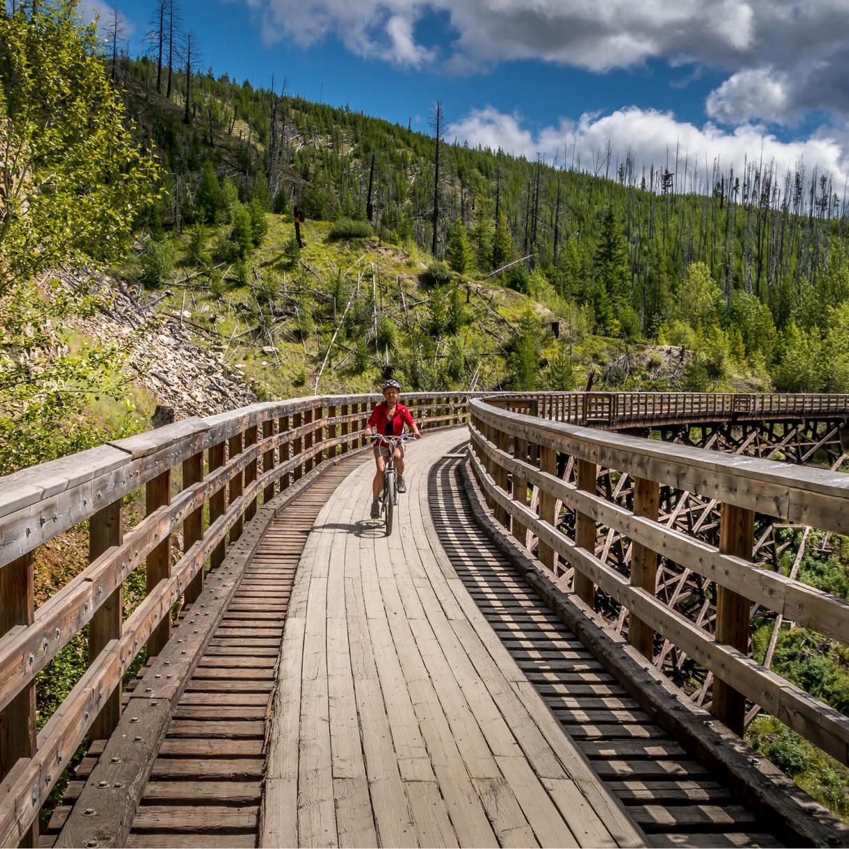 Wooden Trestle Bridges of the Kettle Valley rail trail near Kelowna